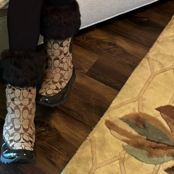 Coach winter snow brown boots size 8 - Picture 14 of 14